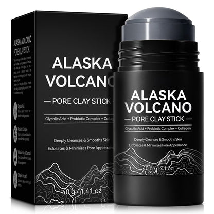 Deep Pore Cleansing Face Mask Stick, Volcanic Clay Mask, Exfoliating, Smoothing Skin, No Drying, Oil Control for All Skin Types