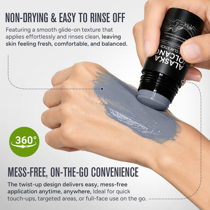 Deep Pore Cleansing Face Mask Stick, Volcanic Clay Mask, Exfoliating, Smoothing Skin, No Drying, Oil Control for All Skin Types